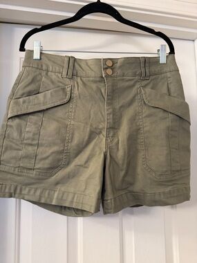 Democracy Olive Utility Cargo Bermuda Shorts